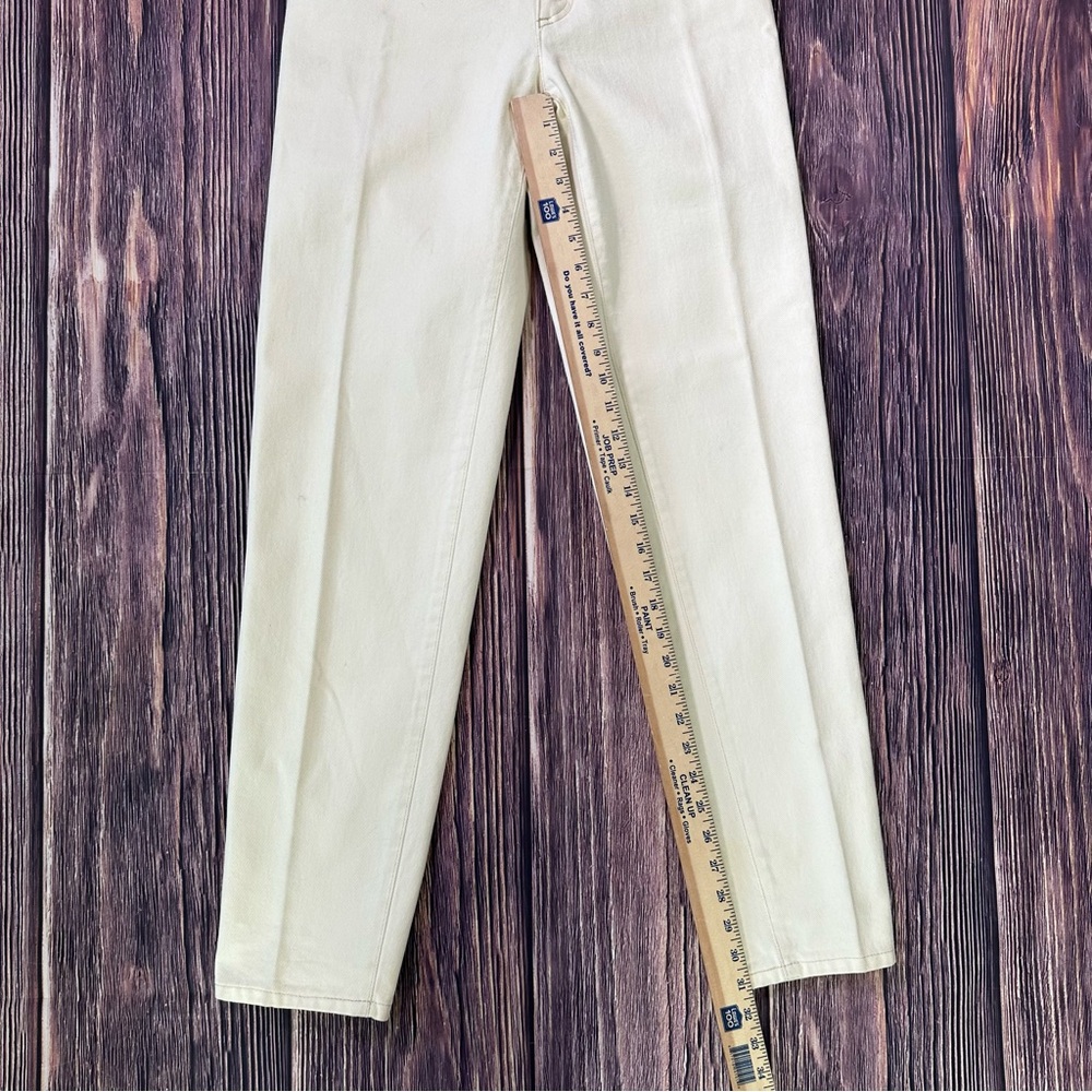 Vintage Escada by Margaretha Ley Cream Jeans w/ Nautical & Star Embroidery - Picture 7 of 11